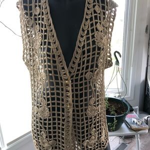 GOLD knitted top/vest like